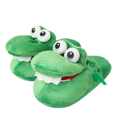 Plush Animal Slippers - Cute Moving Mouth Indoor Winter Slippers