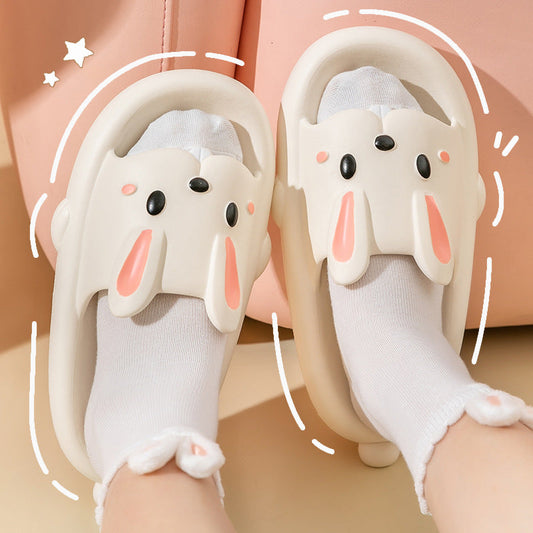 Kids & Women's Cute Rabbit Slippers | Breathable Non-Slip EVA Flip-Flops
