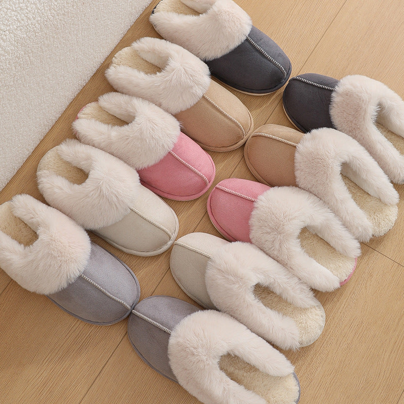 Plush Fur Slippers - Warm Non-Slip Indoor House Shoes