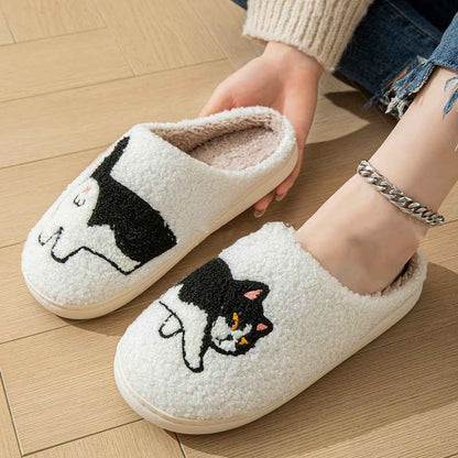 Fuzzy Cartoon Cotton Slippers