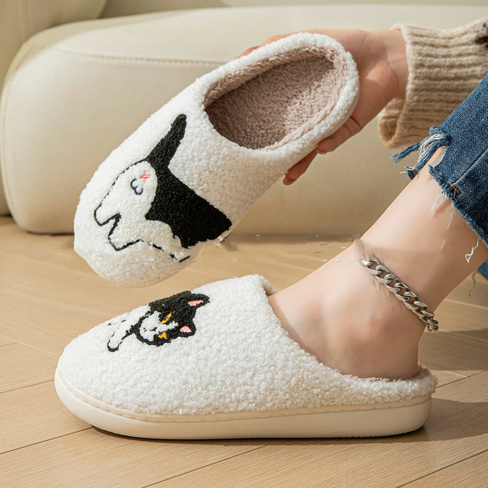 Fuzzy Cartoon Cotton Slippers