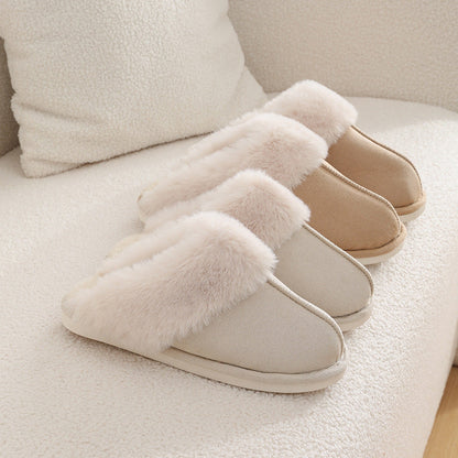 Plush Fur Slippers - Warm Non-Slip Indoor House Shoes