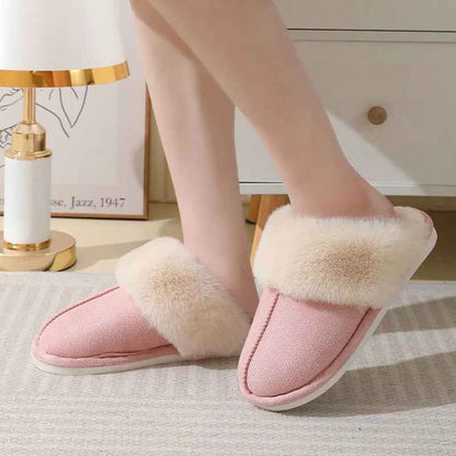 Plush Fur Slippers - Warm Non-Slip Indoor House Shoes