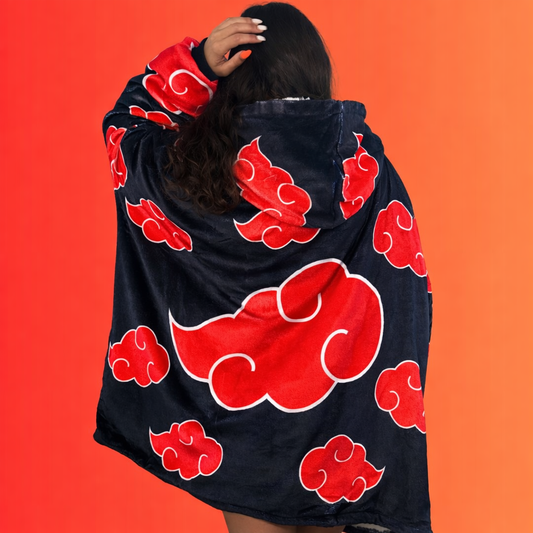 Naruto Itachi Akatsuki Wearable Blanket Hoodie for Kids & Adults | OLM Toys - Cozy Ritual