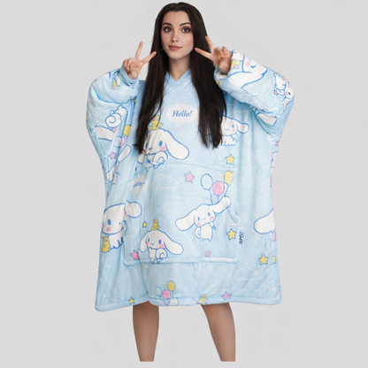 Cinnamoroll hello kitty Wearable Blanket Hoodie for Kids & Adults | OLM Toys - Cozy Ritual