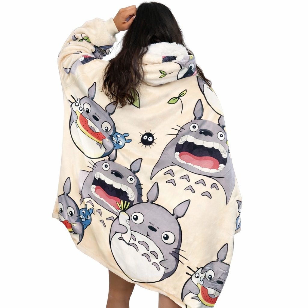 My Neighbor Totoro Wearable Blanket Hoodie for Kids & Adults | OLM Toys - Cozy Ritual