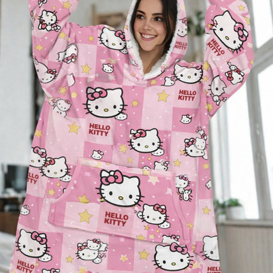Hello Kitty Wearable Blanket Hoodie for Kids & Adults | OLM Toys - Cozy Ritual