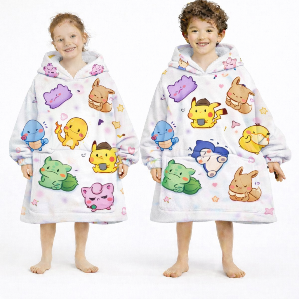 Pokémon Wearable Blanket Hoodie for Kids & Adults - Cozy Ritual
