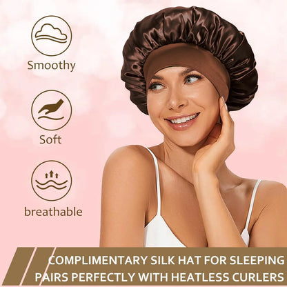 Heatless Curling Rod Headband Soft Hair Curler No Heat Hair Rollers Lazy Curls Sleeping  Flexi Rods with Bonnet Styling Tools