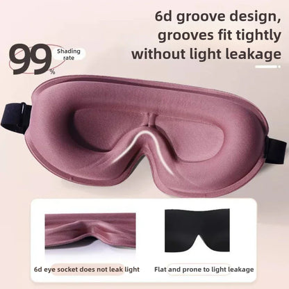 Travel 3D Sleeping Mask | Blockout Light Sleep Aid with Memory Foam
