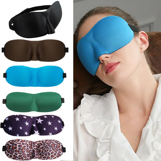 3D Sleeping Mask Eyepatch | Light Blocking Blindfold for Travel and Sleep