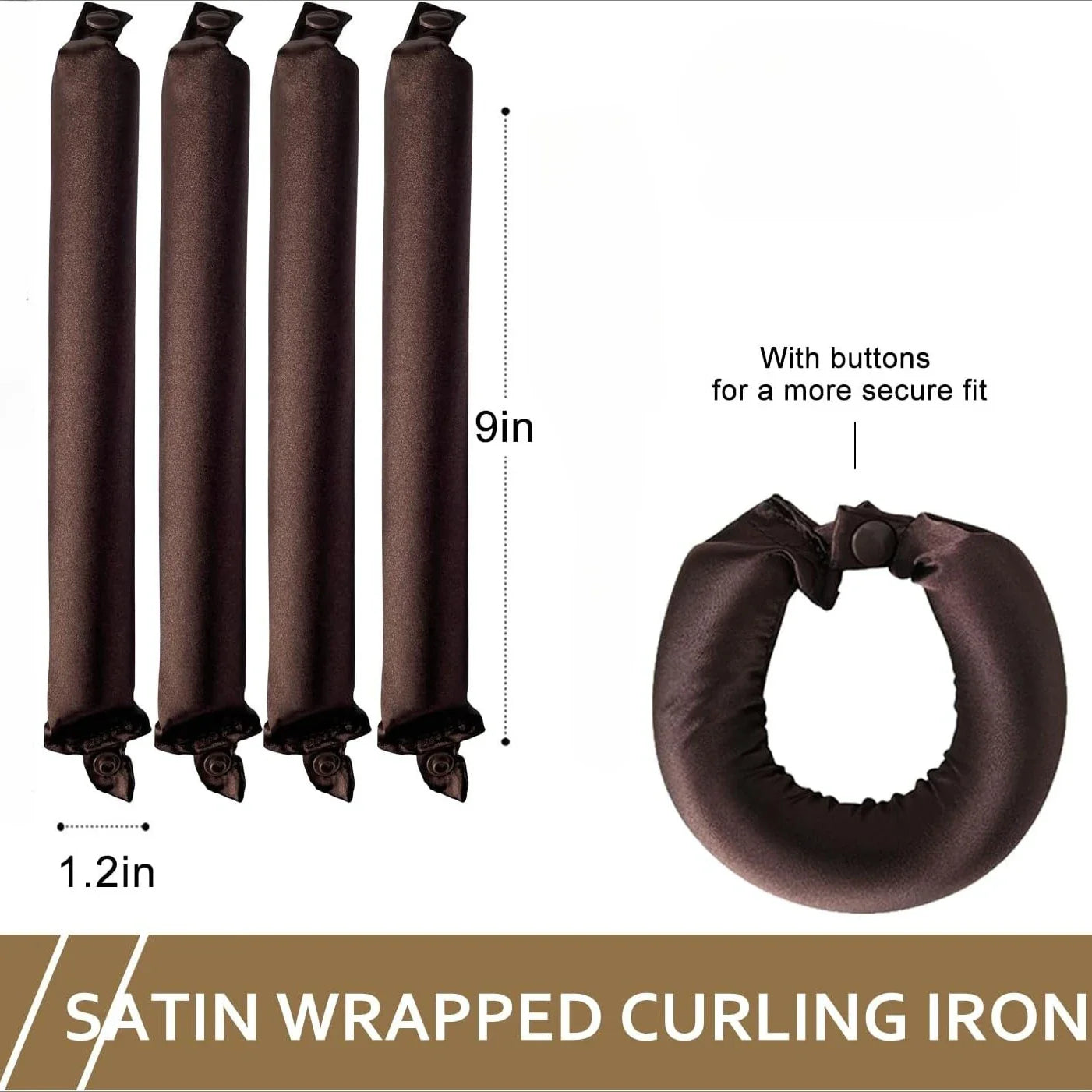 Heatless Curling Rod Headband Soft Hair Curler No Heat Hair Rollers Lazy Curls Sleeping  Flexi Rods with Bonnet Styling Tools