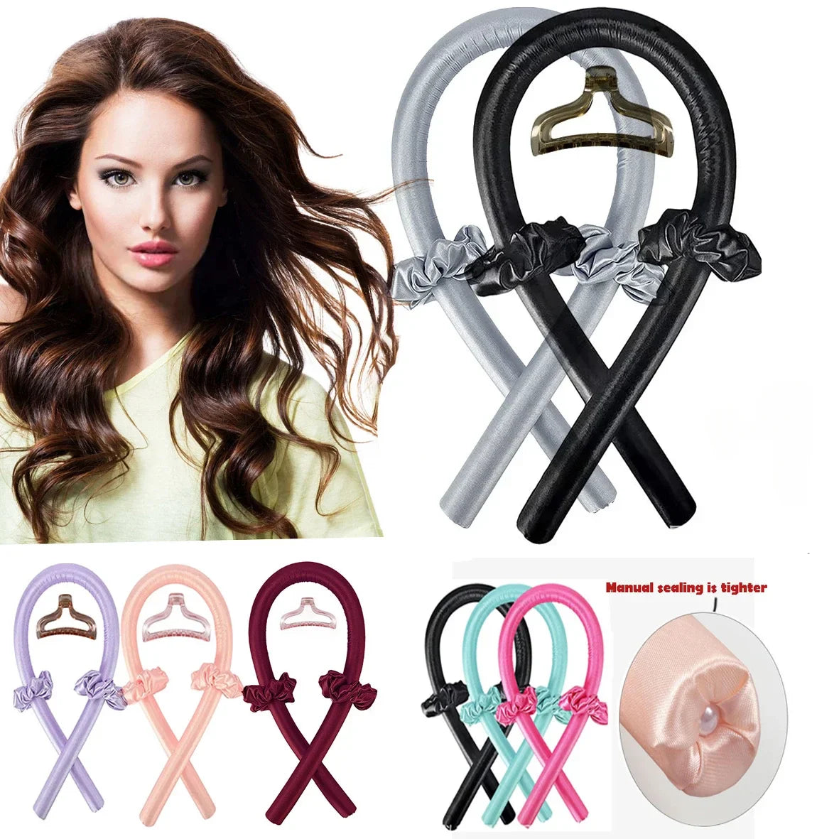 Heatless Curling Rod Headband Set