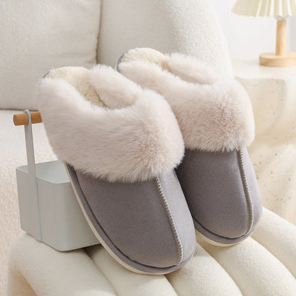Plush Fur Slippers - Warm Non-Slip Indoor House Shoes