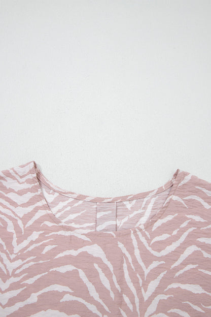 Abstract Zebra Top & Shorts Lounge Set