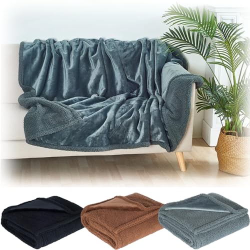 Loveblanket - The Waterproof Blanket Love-Blanket Waterproof For Couples Waterproof Dog Blanket Waterproof Pet Blanket For Dog Cat Fleece Blanket For Bed Furniture Protector (GreyM(40*57 in))