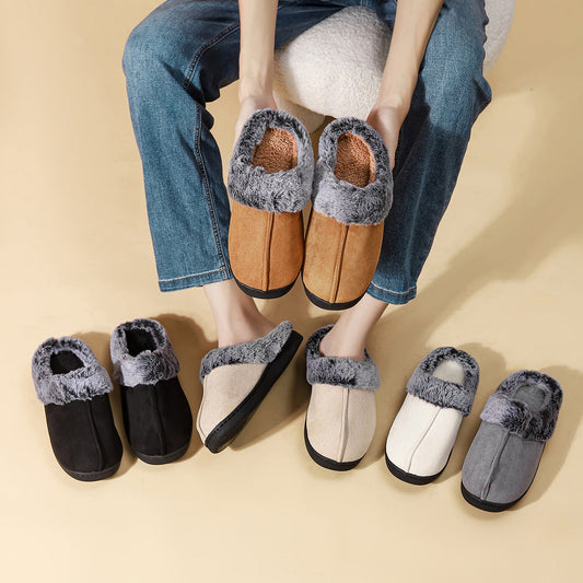 Fleece-Lined Warm Slippers – Unisex