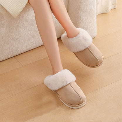 Plush Fur Slippers - Warm Non-Slip Indoor House Shoes