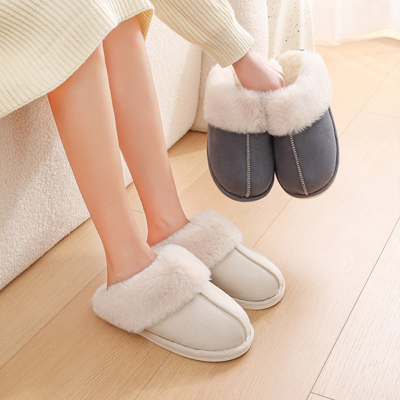 Plush Fur Slippers - Warm Non-Slip Indoor House Shoes