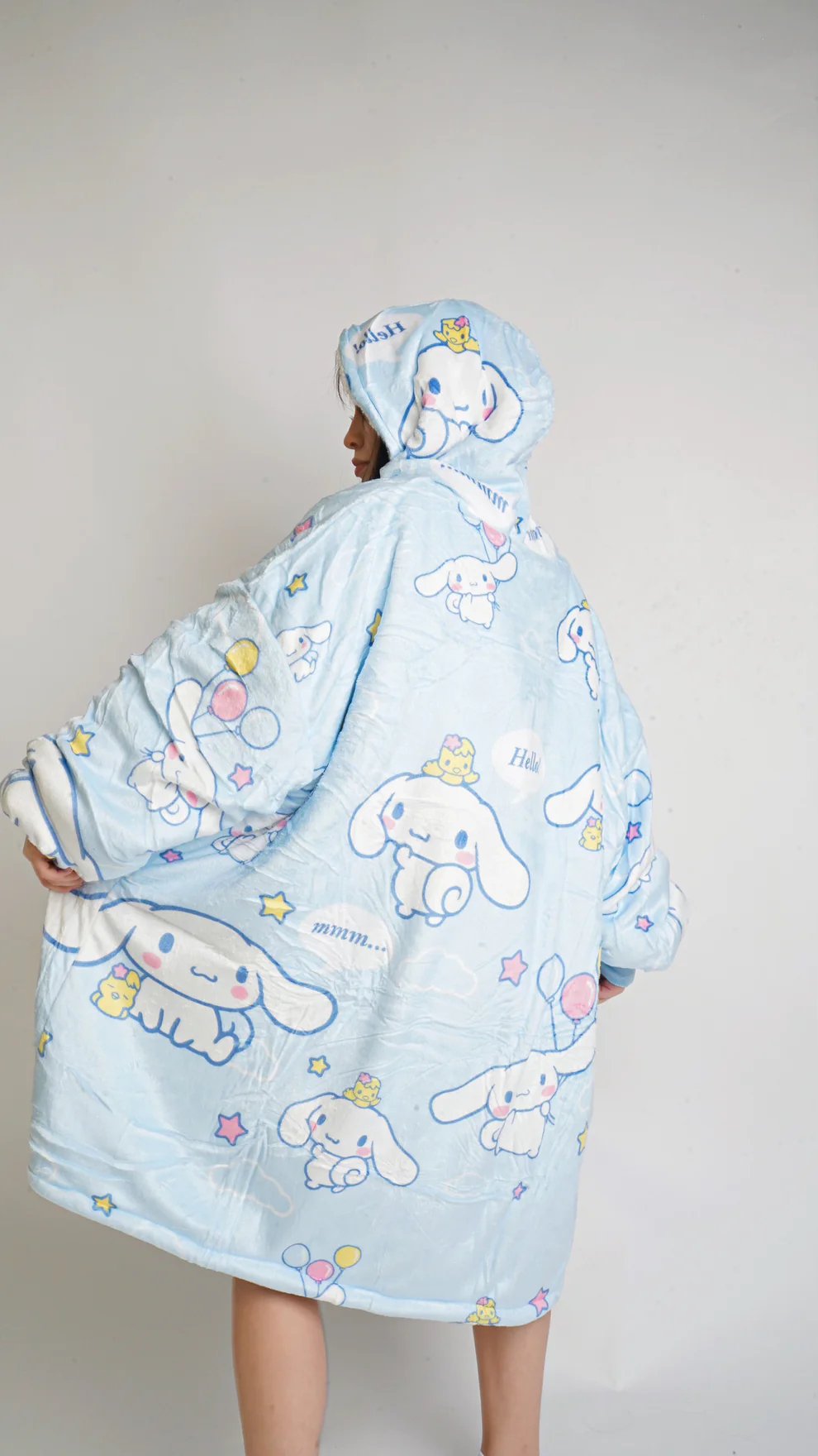 Cinnamoroll hello kitty Wearable Blanket Hoodie for Kids & Adults | OLM Toys - Cozy Ritual