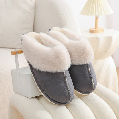 Plush Fur Slippers - Warm Non-Slip Indoor House Shoes