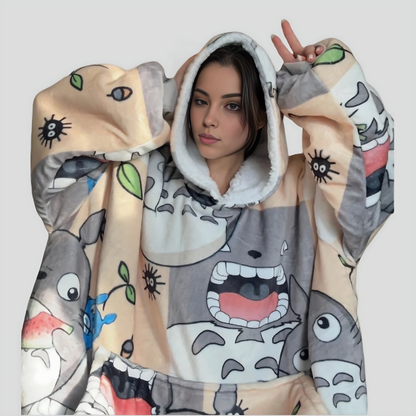 My Neighbor Totoro Wearable Blanket Hoodie for Kids & Adults | OLM Toys - Cozy Ritual