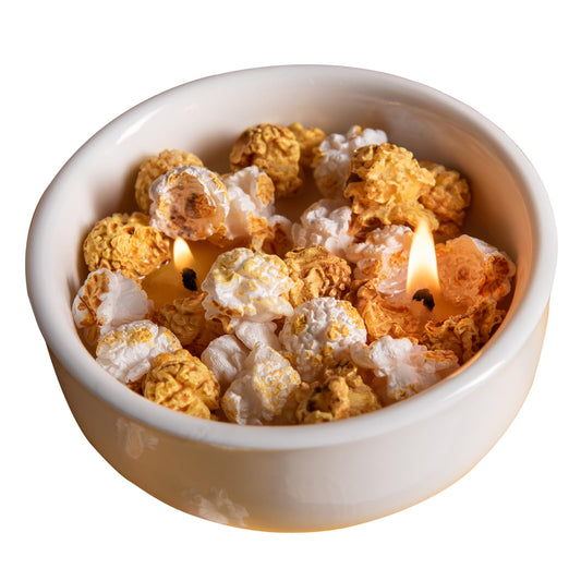 Popcorn Bowl Cozy Night In Candle
