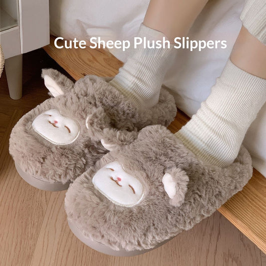 Fuzzy Indoor Slippers for Couples – Non-Slip TPR Sole, Faux Fur Lining, Coral Fleece Upper | Unisex House Shoes