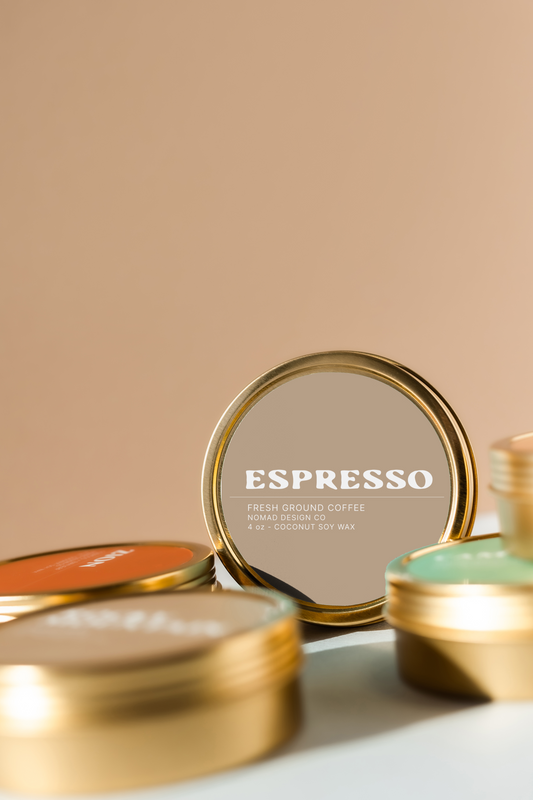 Espresso Travel Tin Candle